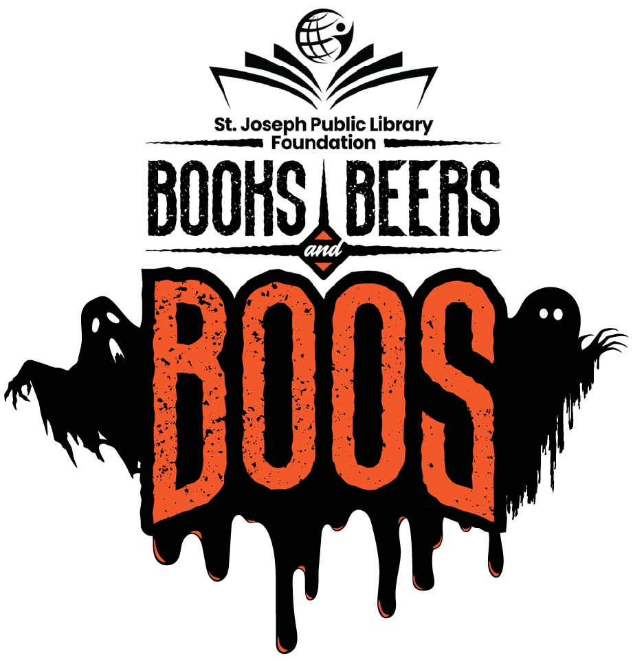 St. Joseph Public Library Foundation Books Beers and Boos logo 2026